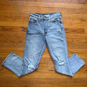 Levi's Wedgie Straight Light Wash Blue Jeans